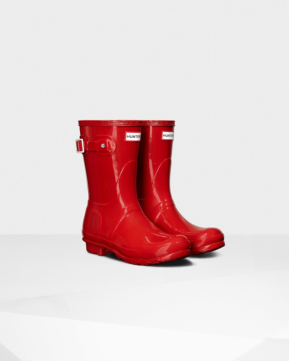 Botas de Lluvia Cortas Hunter Mujer - Original Gloss - Rojos - VHZBKUC-40